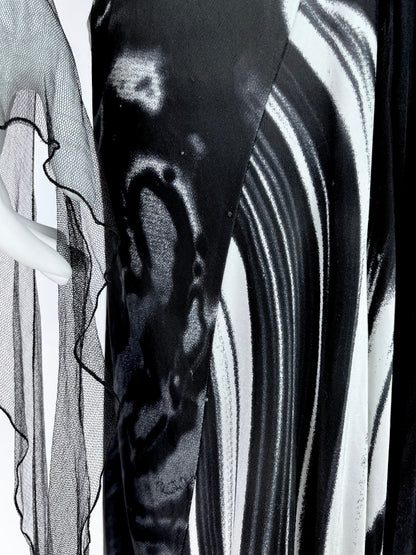 Roberto Cavalli Fall 2003 Black Corseted Dress