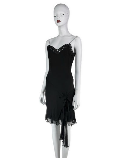 John Galliano Spring 2004 Silk Chiffon Bias-Cut Mini Dress