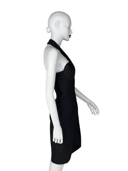 Jean-Paul Gaultier Resort 2011 Halterneck Tuxedo Dress with Iconic Conical Bust Construction