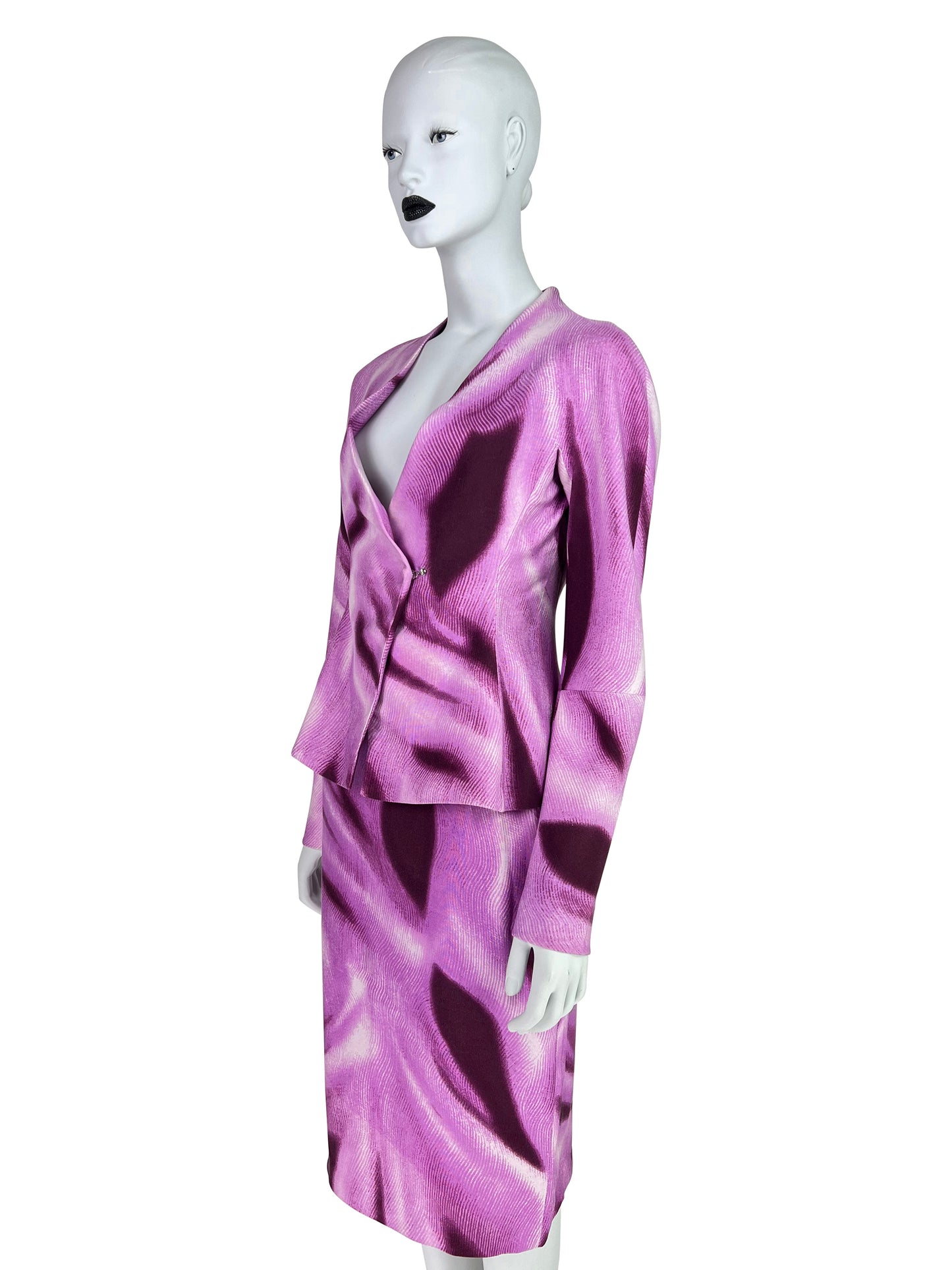 Gianni Versace Spring 1999 Silk Printed Skirt Suit