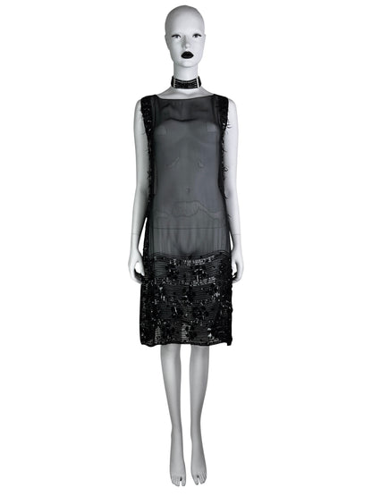 Jean-Paul Gaultier Fall 2004 Embellished Silk Chiffon Tunic Dress