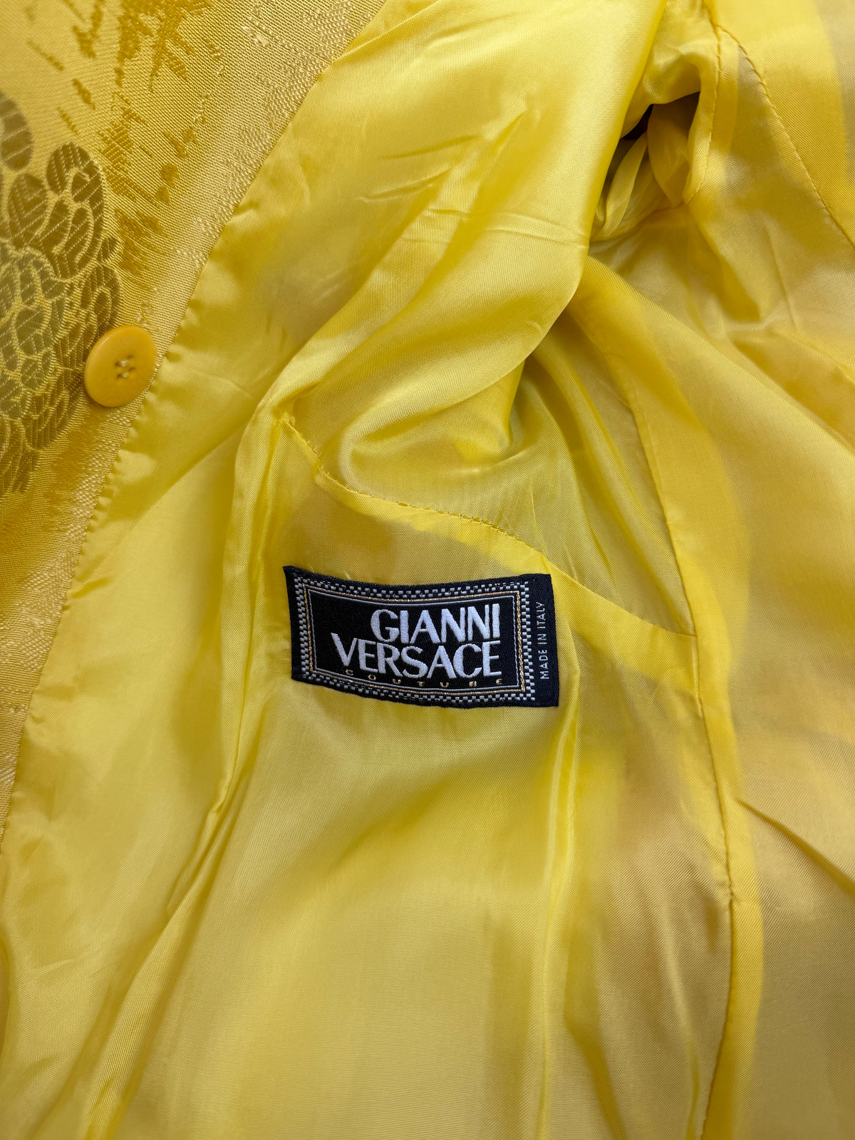 Versace Fall 2002 Patchwork Jacquard Coat