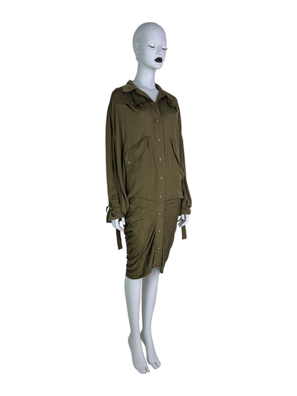 Dior Spring 2003 Silk Khaki Dress