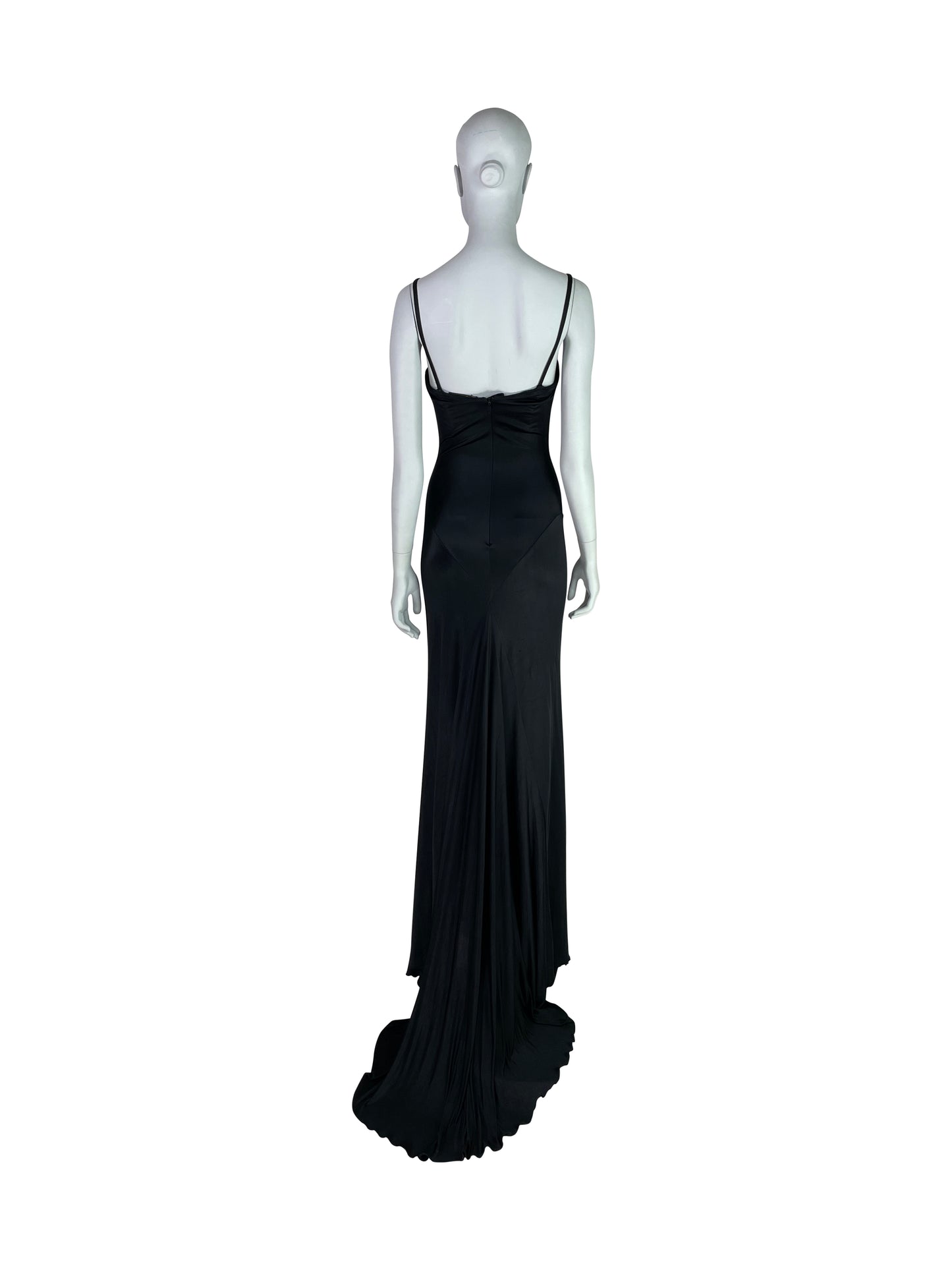 Roberto Cavalli Fall 2005 Draped Jersey Gown with Swarovski Crystal Panel