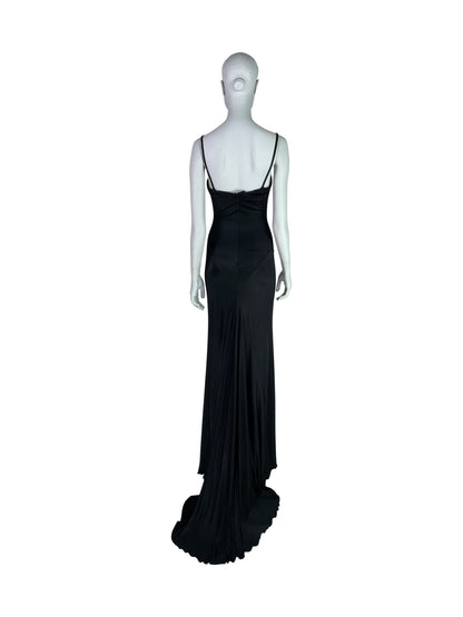 Roberto Cavalli Fall 2005 Draped Jersey Gown with Swarovski Crystal Panel