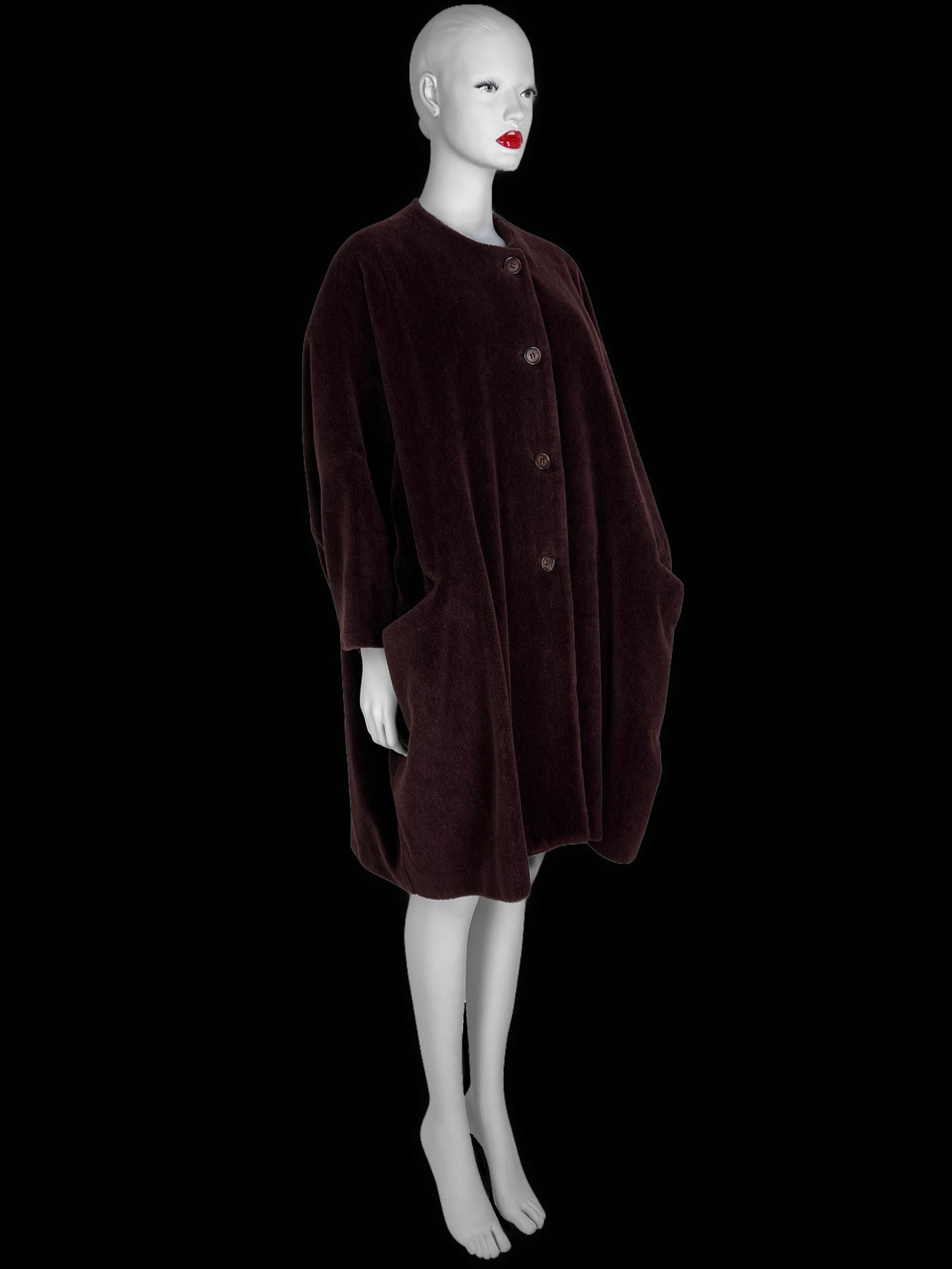 Dolce & Gabbana Fall 1990 Plush Oversized Wool Coat