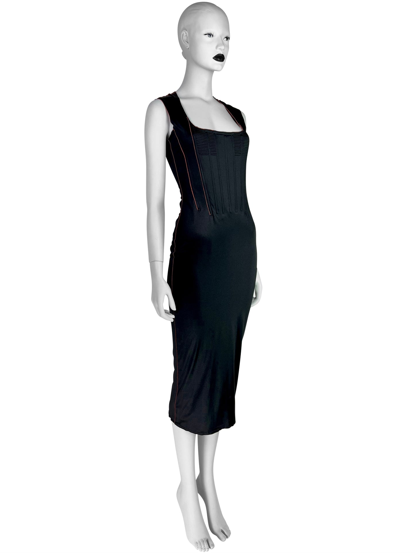 Jean-Paul Gaultier Fall 1995 Corseted Jersey Dress