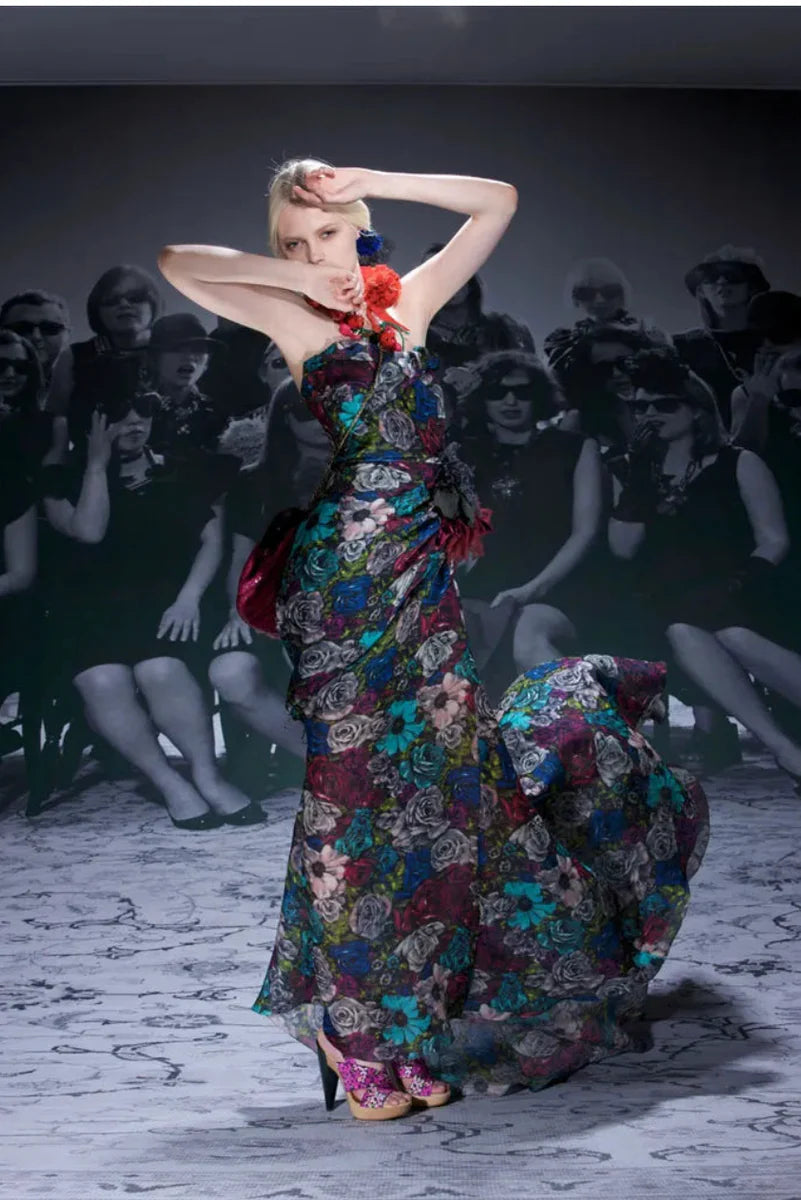 Lanvin by Alber Elbaz Resort 2010 Dramatic Floral Silk Gown