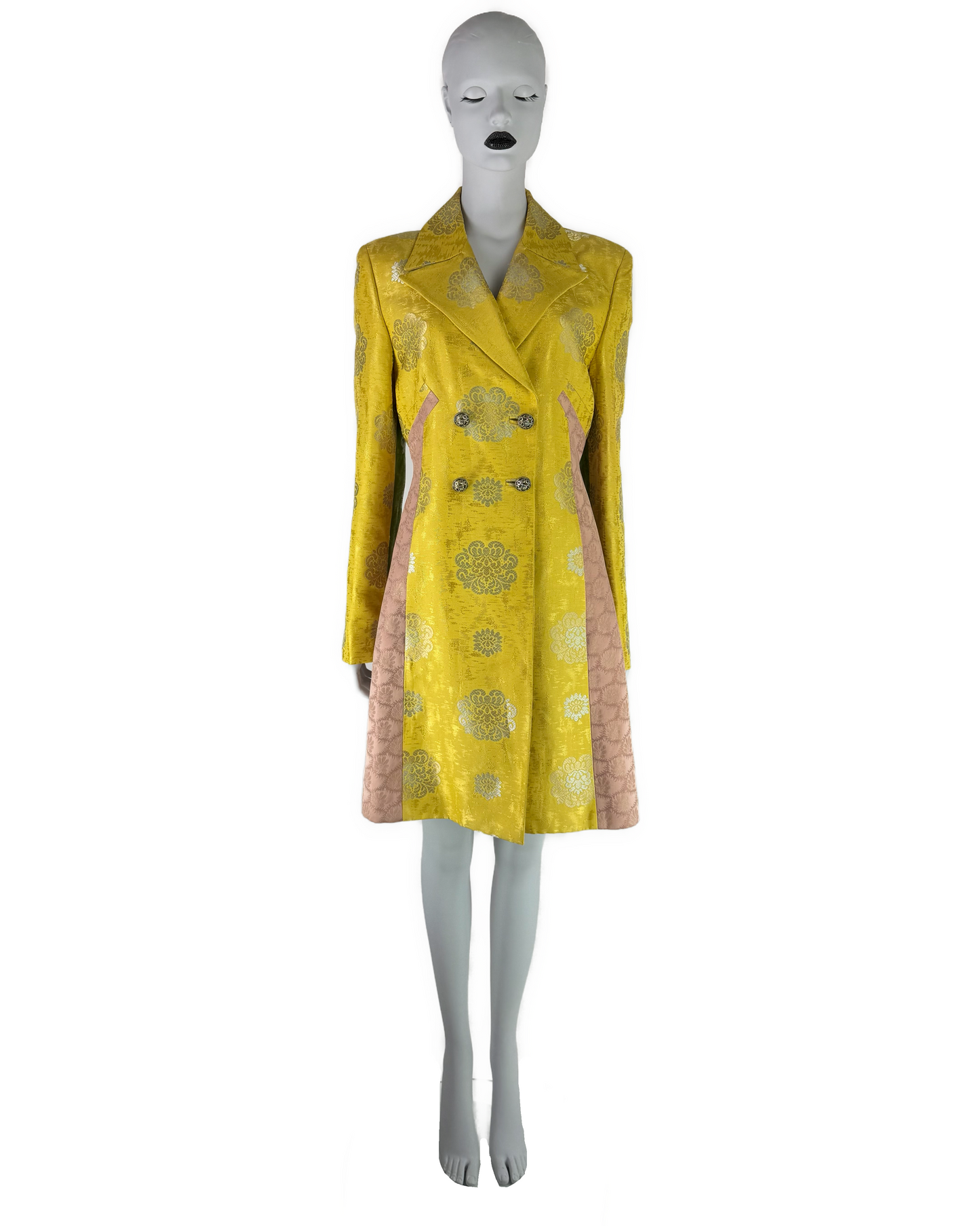 Versace Fall 2002 Patchwork Jacquard Coat