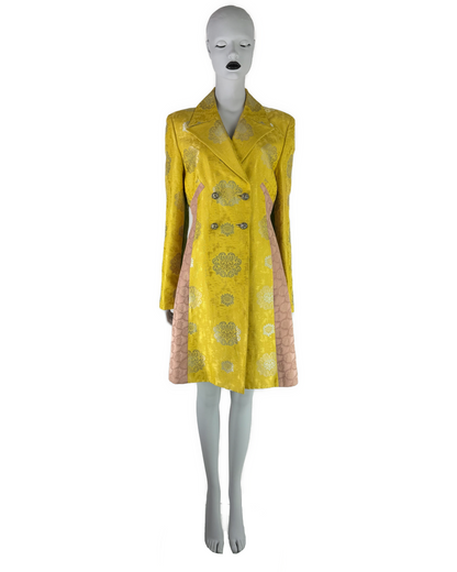 Versace Fall 2002 Patchwork Jacquard Coat