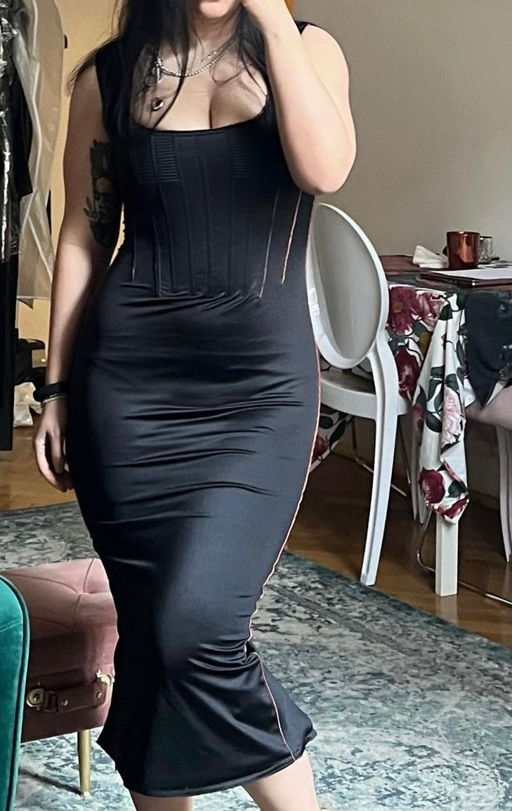 Jean-Paul Gaultier Fall 1995 Corseted Jersey Dress
