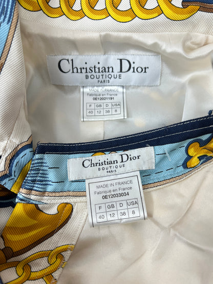 Dior by John Galliano Spring 2000 Equestrian Print Silk Ensemble