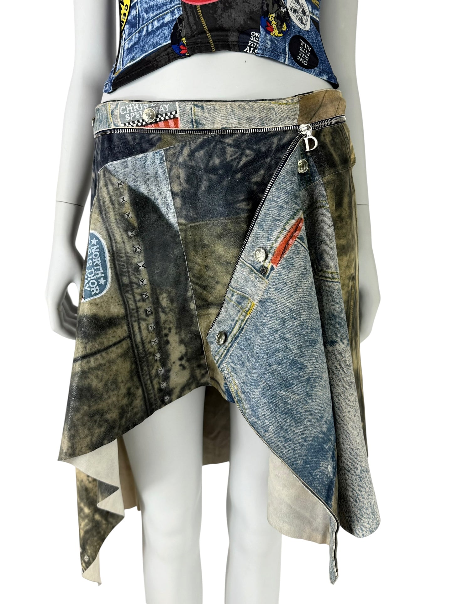 Dior by John Galliano Fall 2001 “Miss Diorella” Deconstructed Leather Skirt