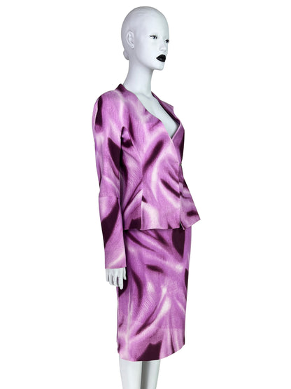 Gianni Versace Spring 1999 Silk Printed Skirt Suit