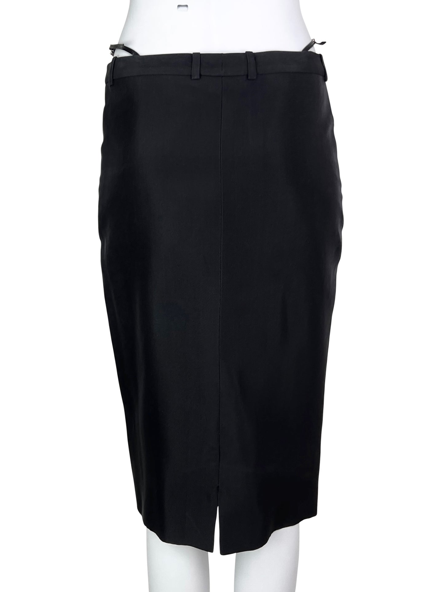 Gucci Spring 1998 Swarovski Logo G-string Silk Pencil Skirt