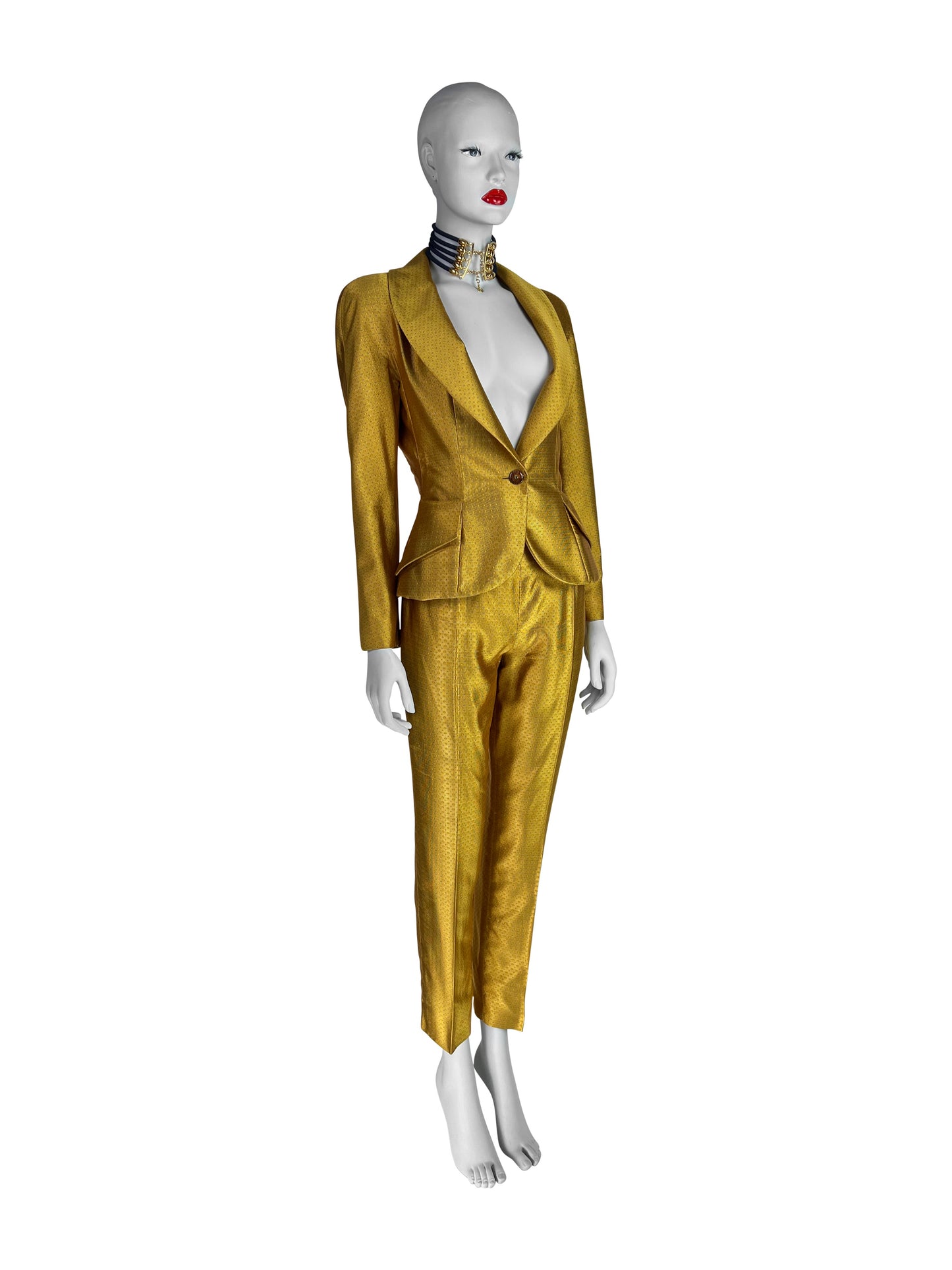 Dior by John Galliano Spring 1997 RTW Golden Silk Suit