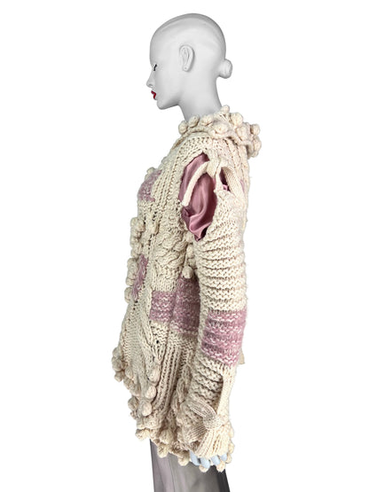 Dior by John Galliano Fall 2000 Oversized Asymmetrical Knitted Cardigan
