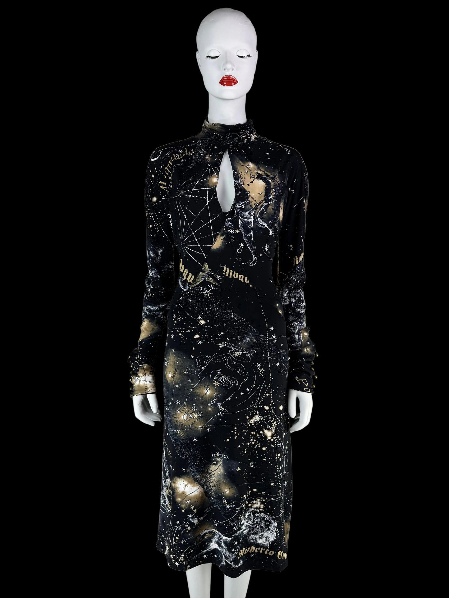 Roberto Cavalli Fall 2003 Constellation Print Dress