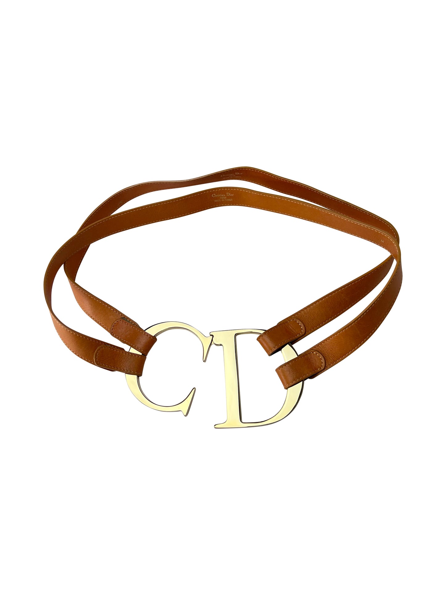 Dior by John Galliano Spring 2000 XXL CD Logo Jumbo Double Belt