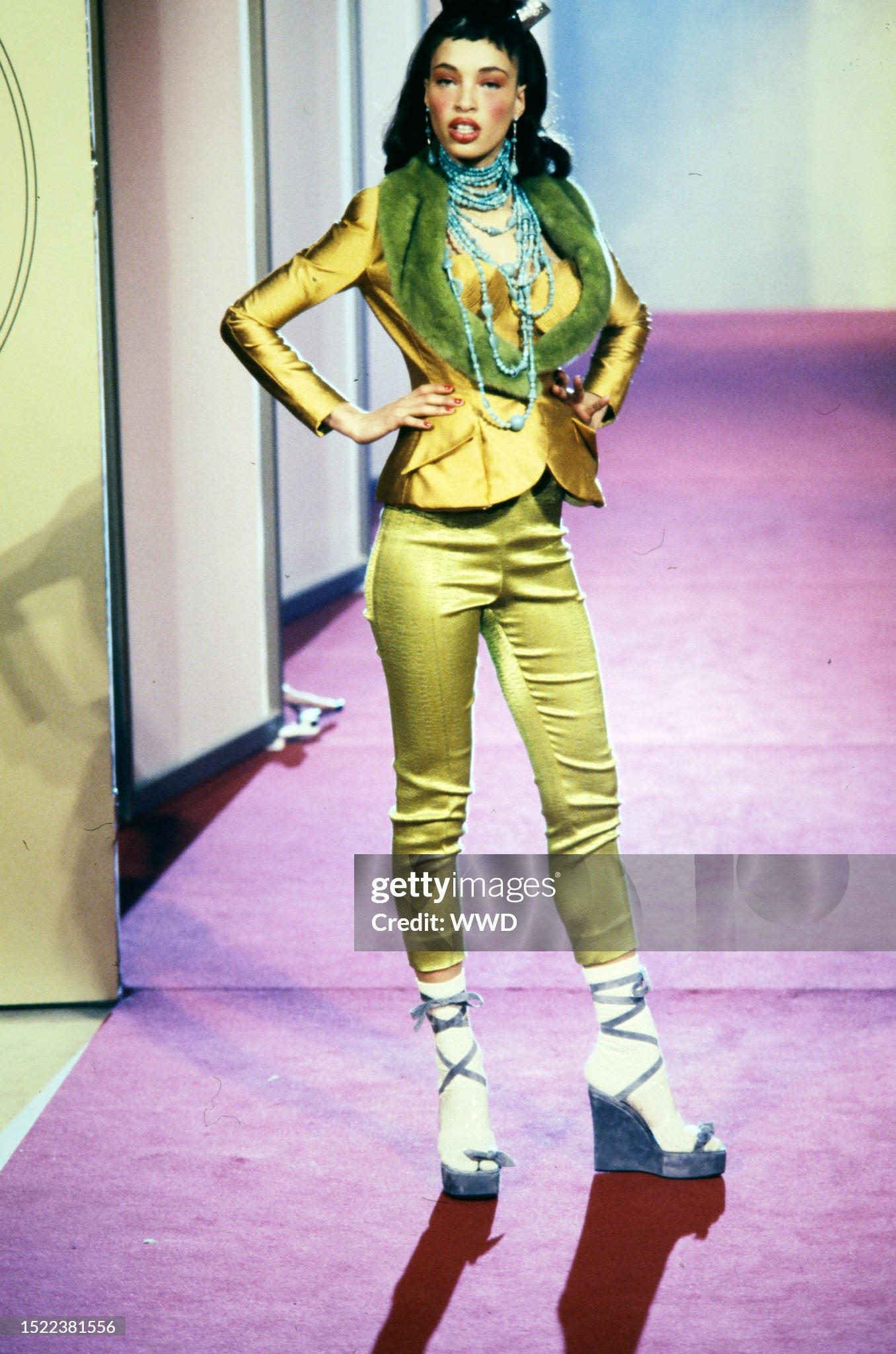 Dior by John Galliano Spring 1997 RTW Golden Silk Suit
