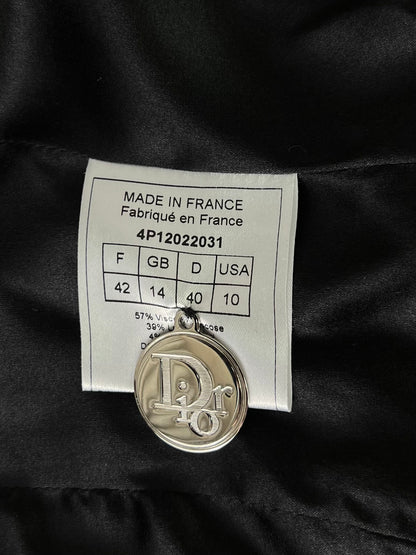 Dior by John Galliano Spring 2004 Black Suit with Silver Logo Coins