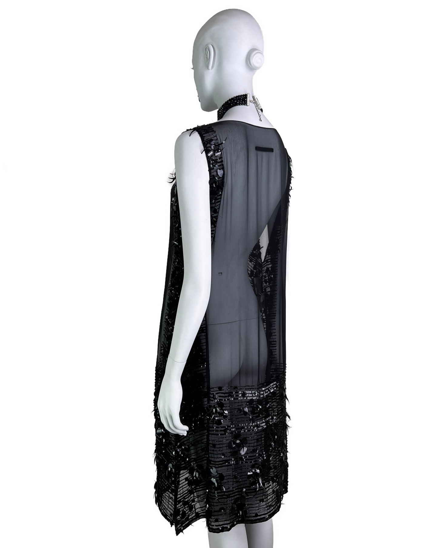 Jean-Paul Gaultier Fall 2004 Embellished Silk Chiffon Tunic Dress