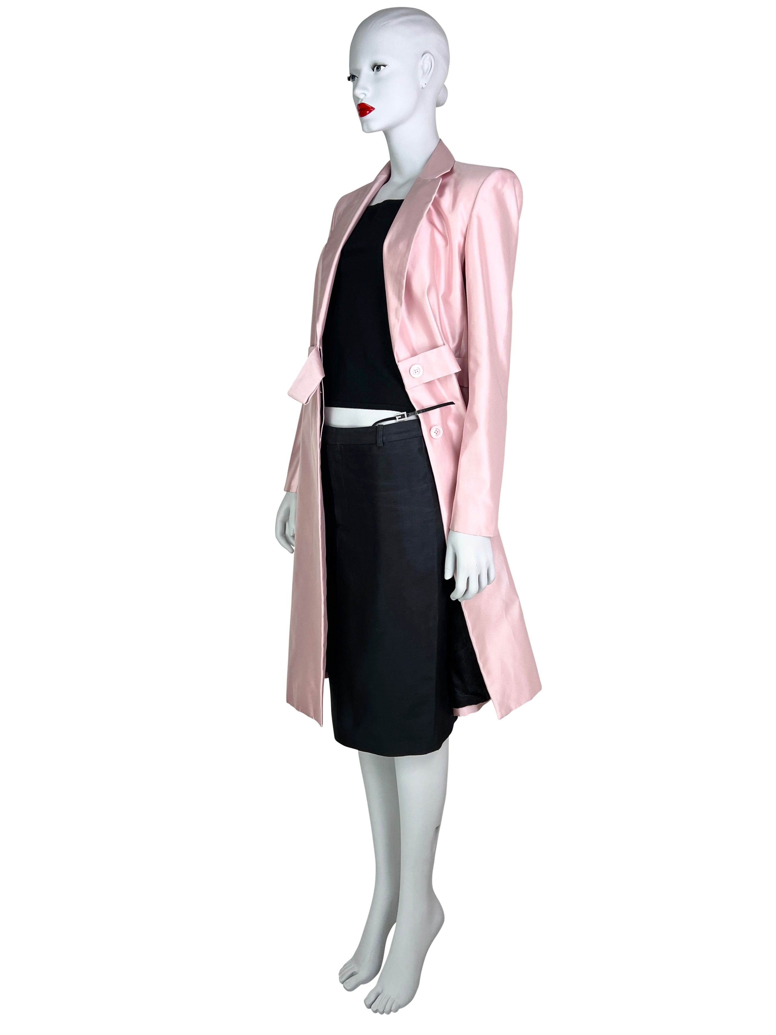 Gucci Spring 1998 Silk Coat in Pink