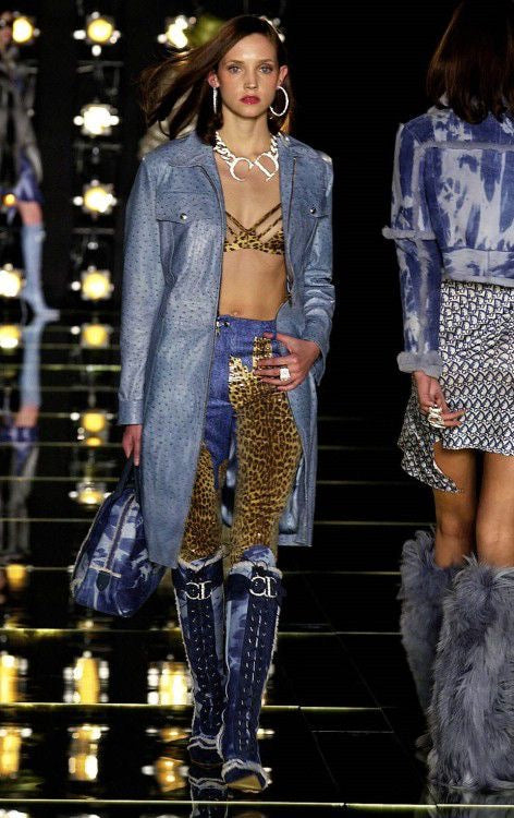Dior by John Galliano Fall 2000 CD Logo Leopard Runway Bra