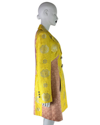 Versace Fall 2002 Patchwork Jacquard Coat