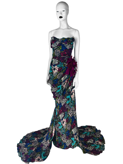 Lanvin by Alber Elbaz Resort 2010 Dramatic Floral Silk Gown
