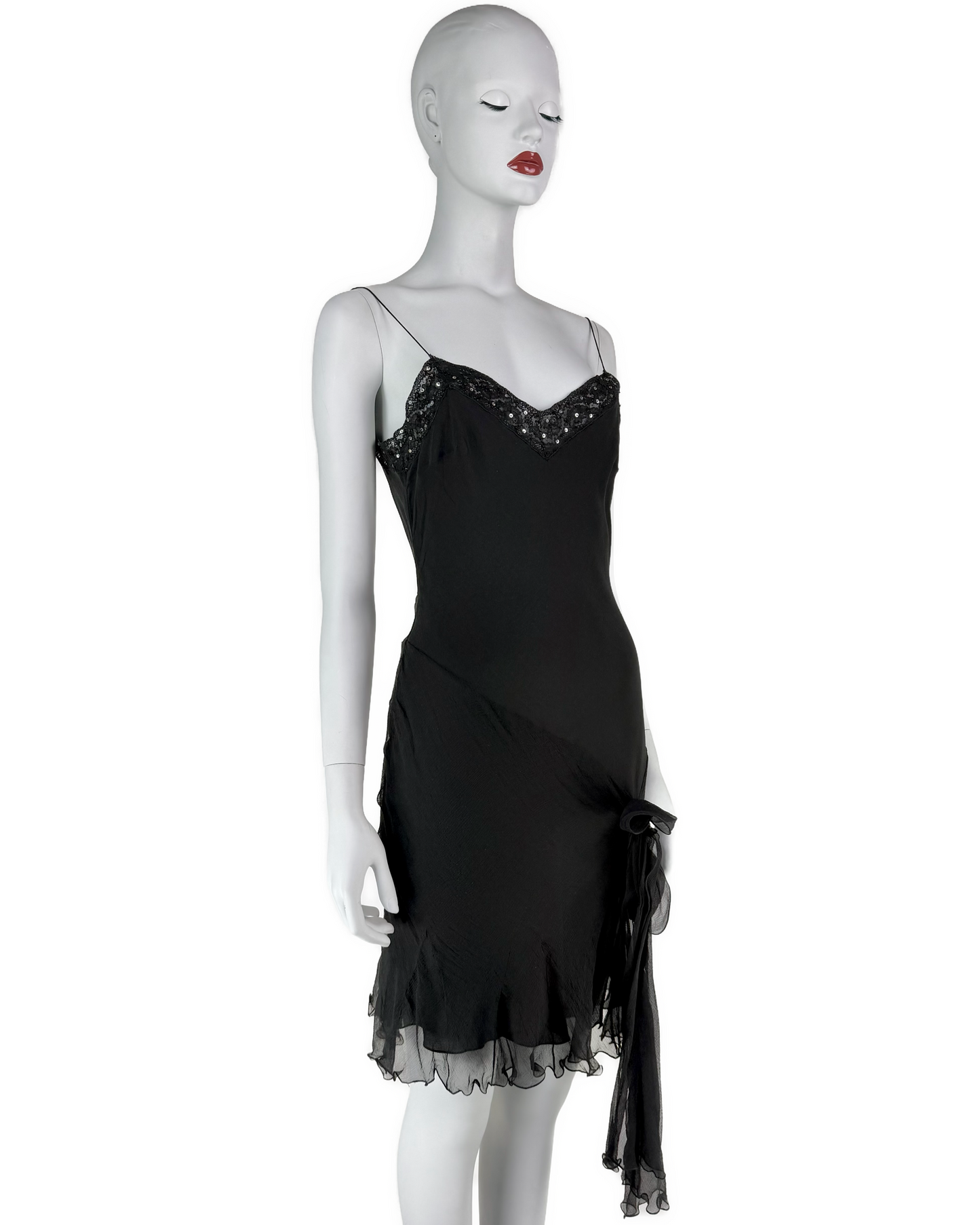 John Galliano Spring 2004 Silk Chiffon Bias-Cut Mini Dress