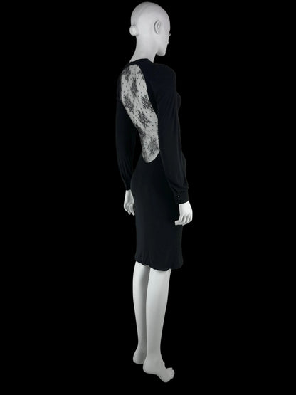 Alexander McQueen Fall 2005 Hitchcock Lace Back Jersey Dress