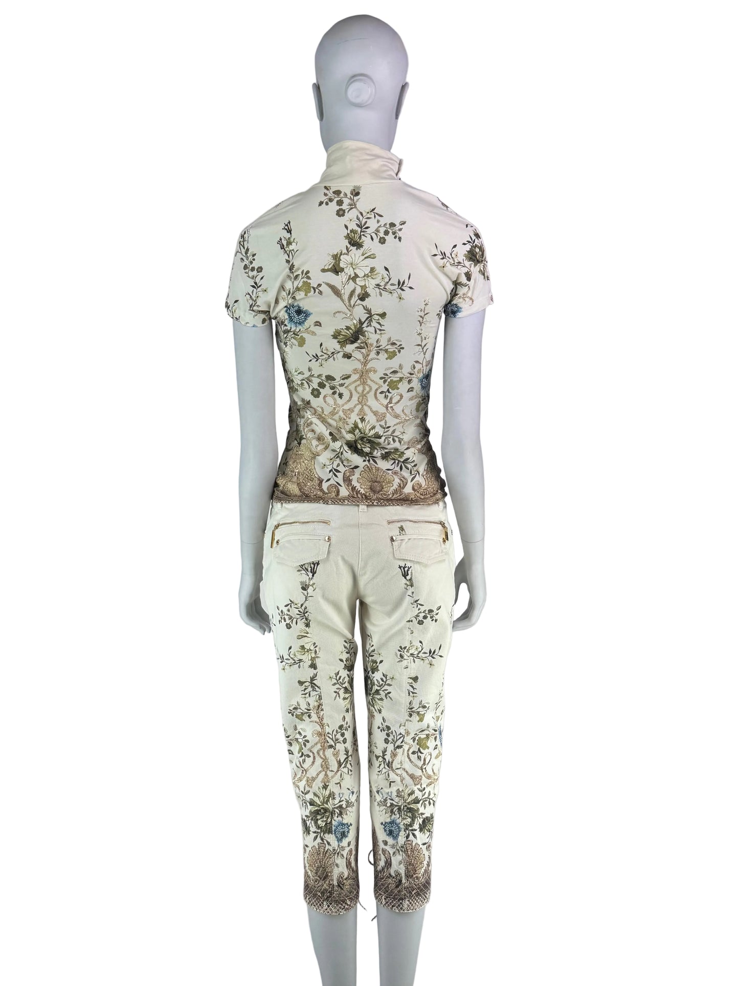 Roberto Cavalli Spring 2006 Floral Shimmer Capri Set