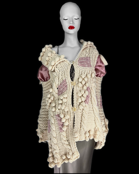 Dior by John Galliano Fall 2000 Oversized Asymmetrical Knitted Cardigan