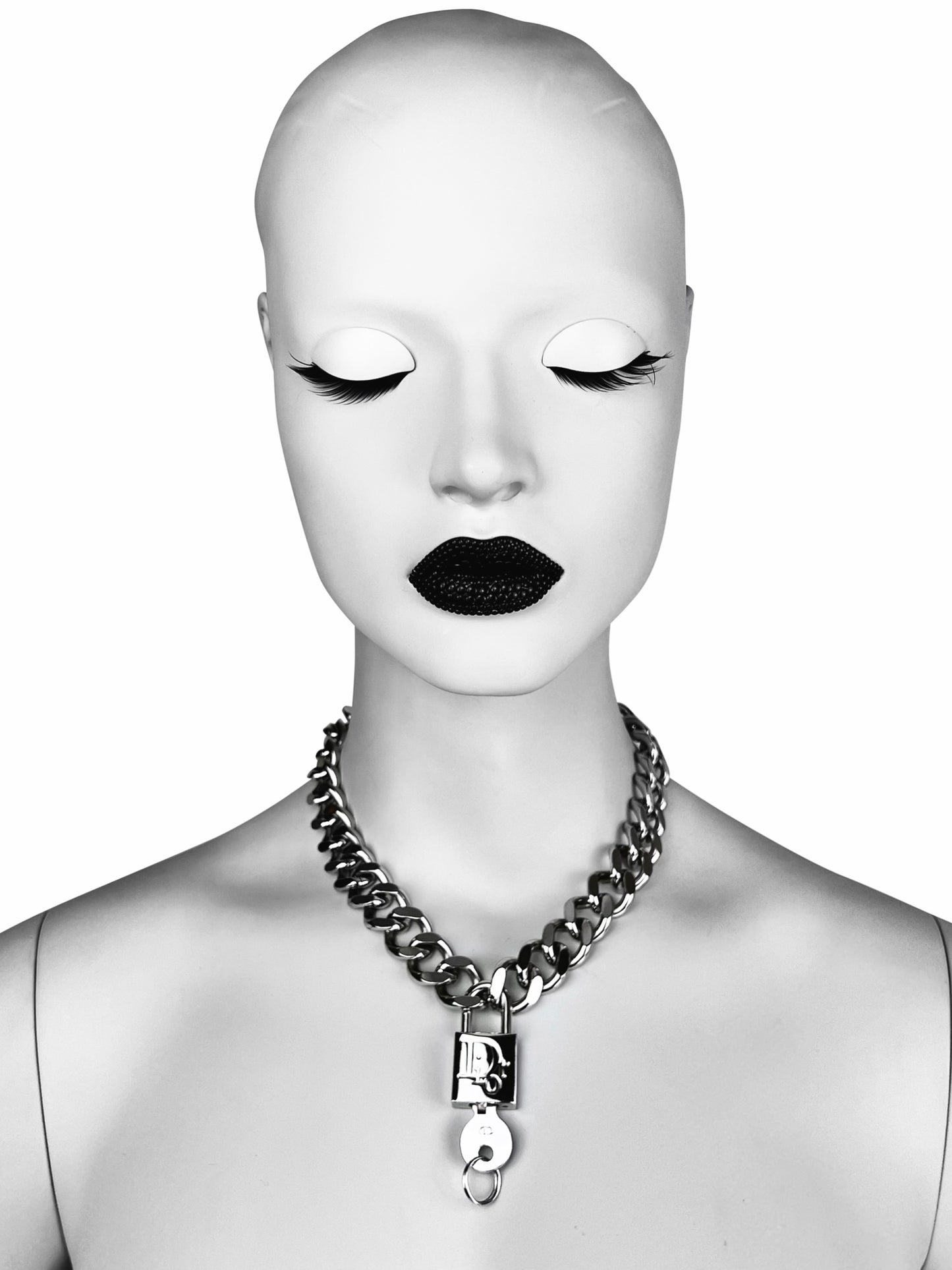 Dior Spring 2001 Couture Show Logo Padlock Chain