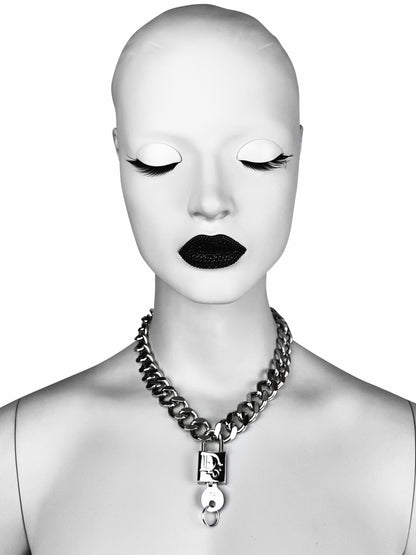 Dior Spring 2001 Couture Show Logo Padlock Chain