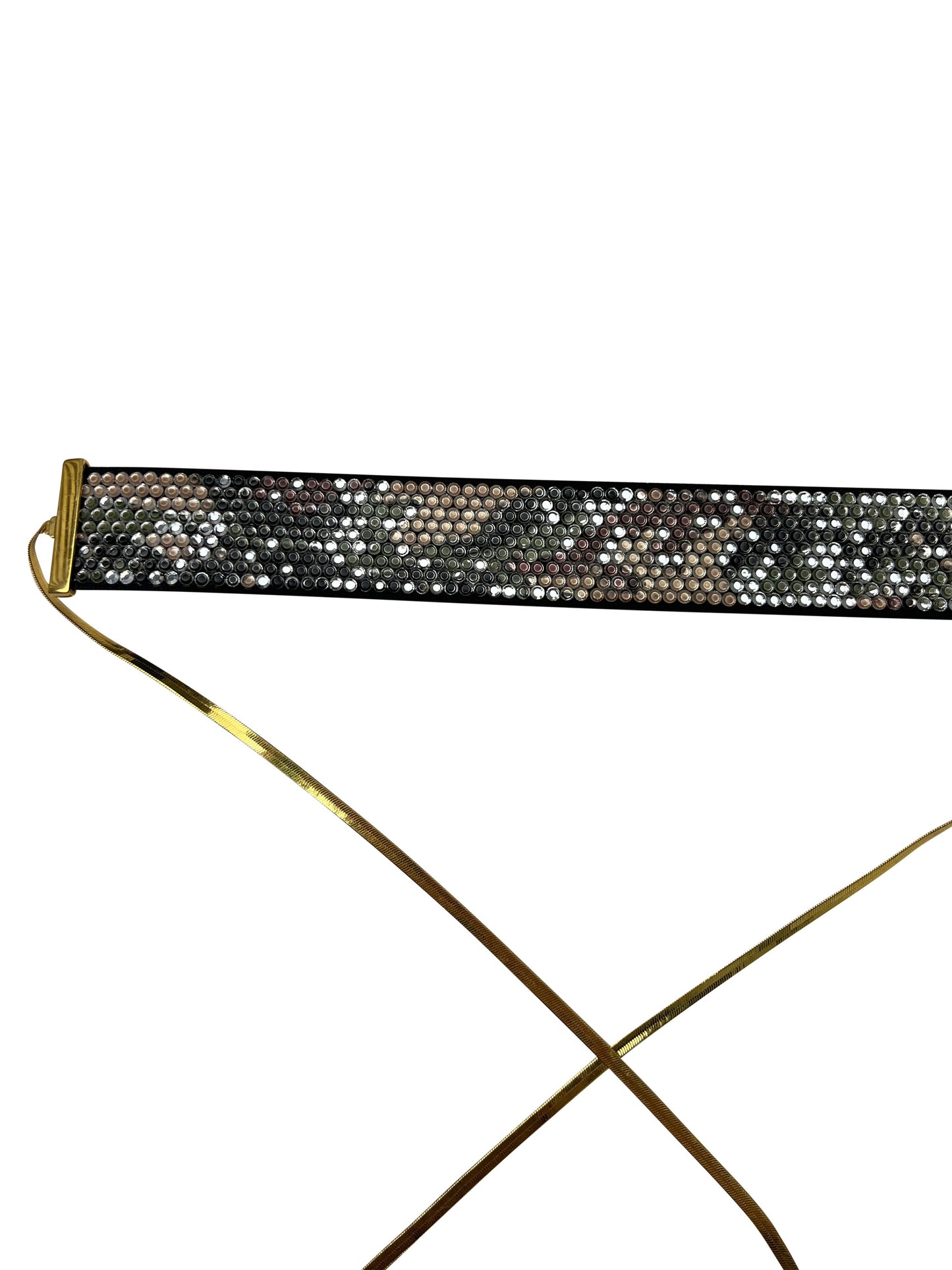 Dior by John Galliano Spring 2001 Crystal Camo Wrap Around Choker