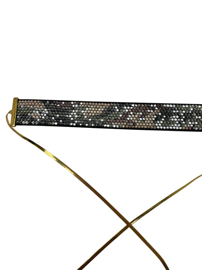 Dior by John Galliano Spring 2001 Crystal Camo Wrap Around Choker