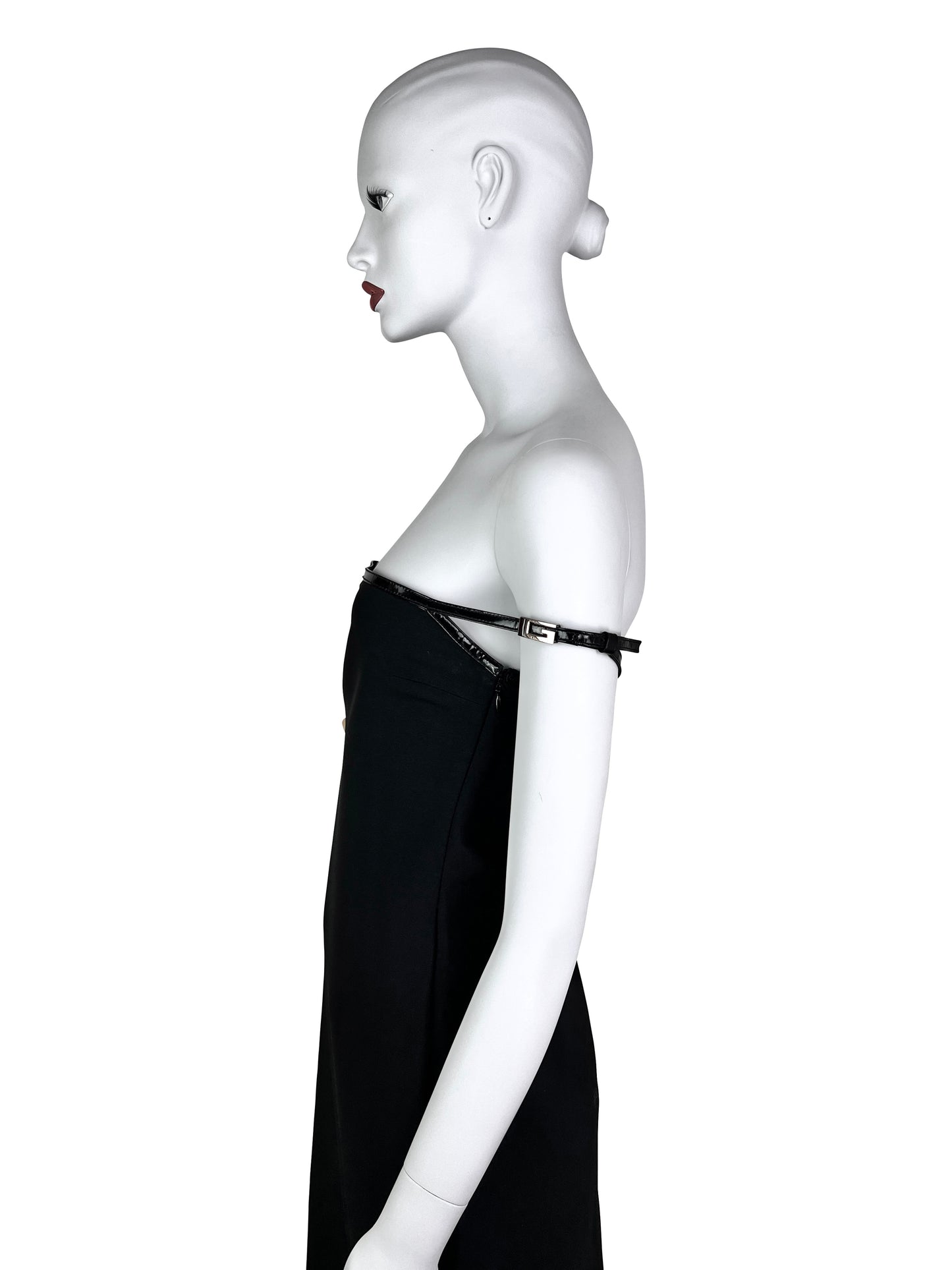 Gucci Fall 1997 G-logo Strap Evening Black Dress