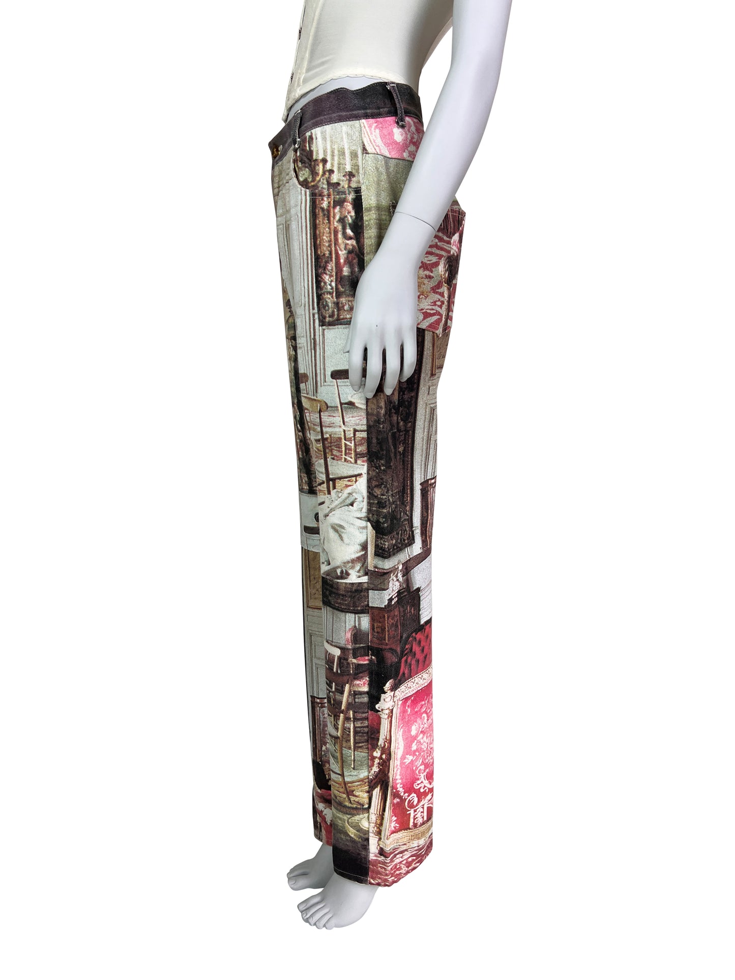 Vivienne Westwood Spring 1992 “Salon” Print Straight Jeans