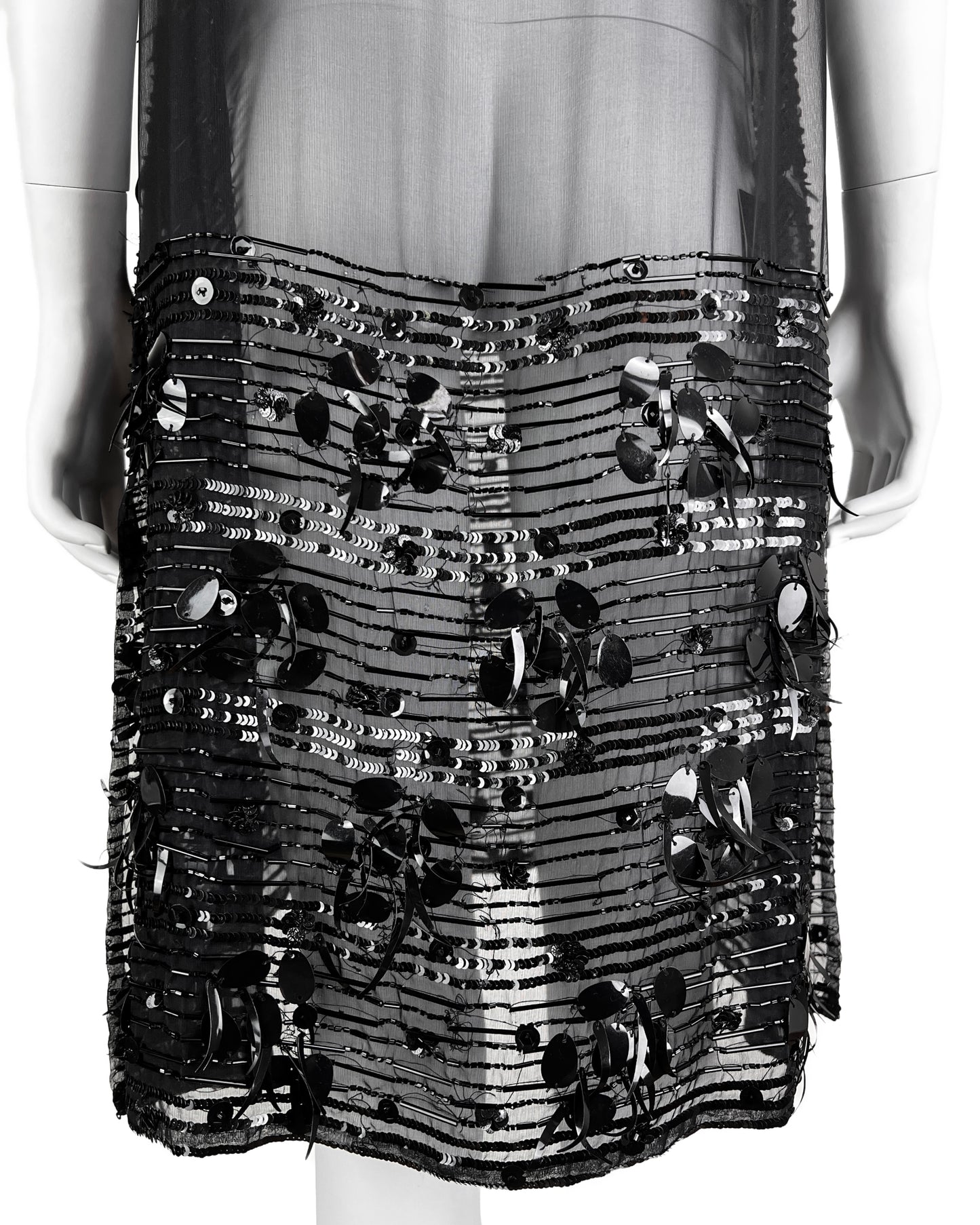 Jean-Paul Gaultier Fall 2004 Embellished Silk Chiffon Tunic Dress