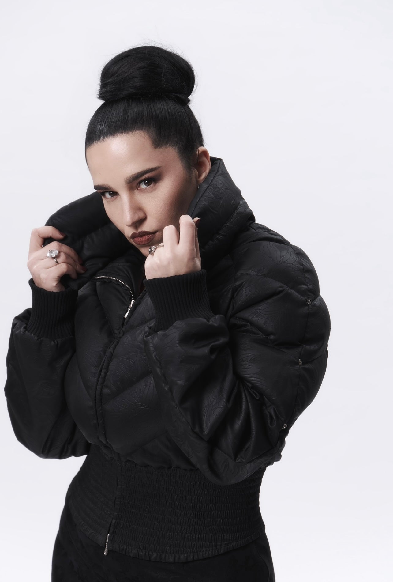Dior by John Galliano Fall 1998 Black Down Feather Puffer Jacket
