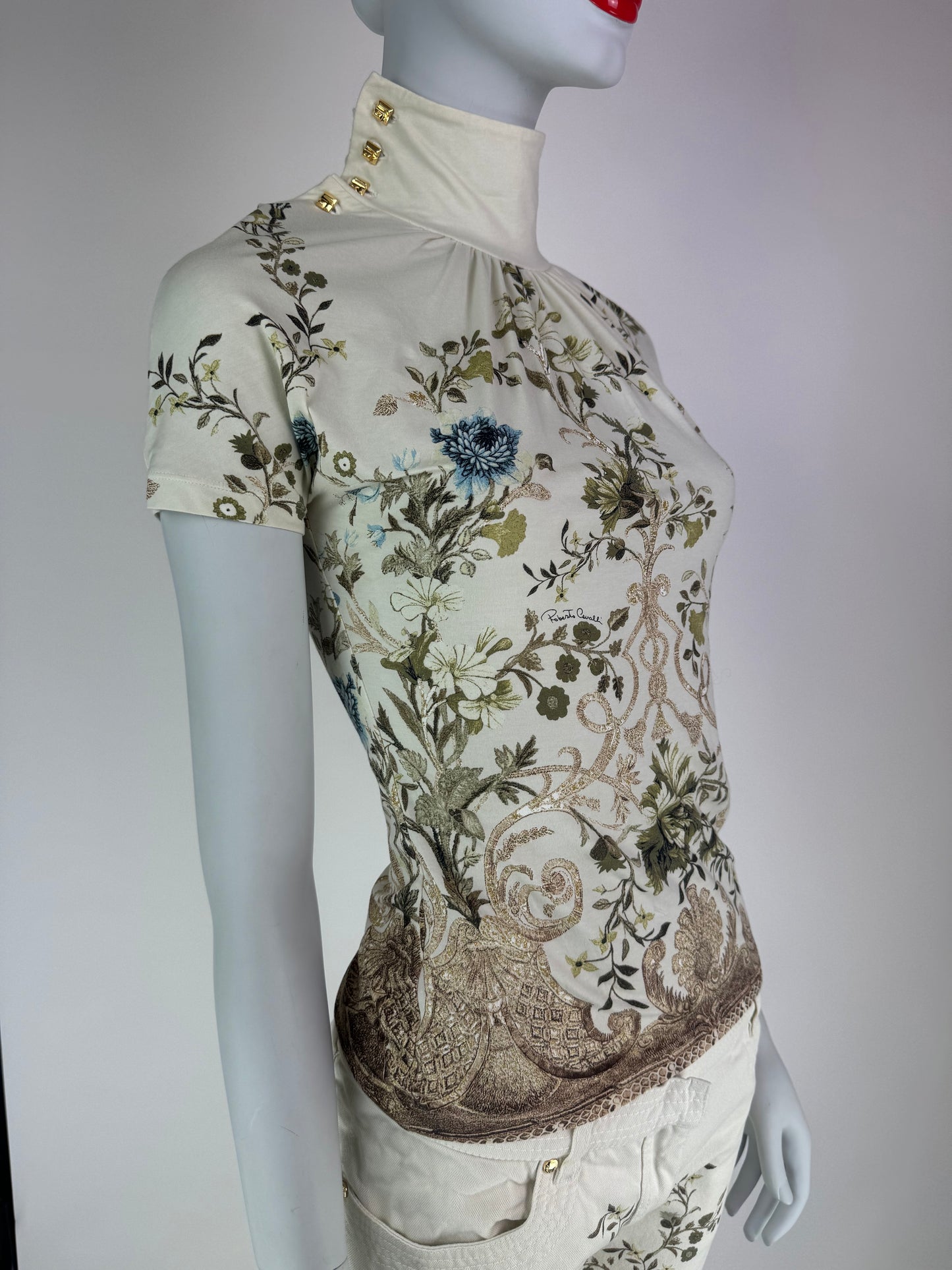 Roberto Cavalli Spring 2006 Floral Shimmer Capri Set