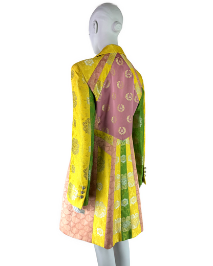 Versace Fall 2002 Patchwork Jacquard Coat