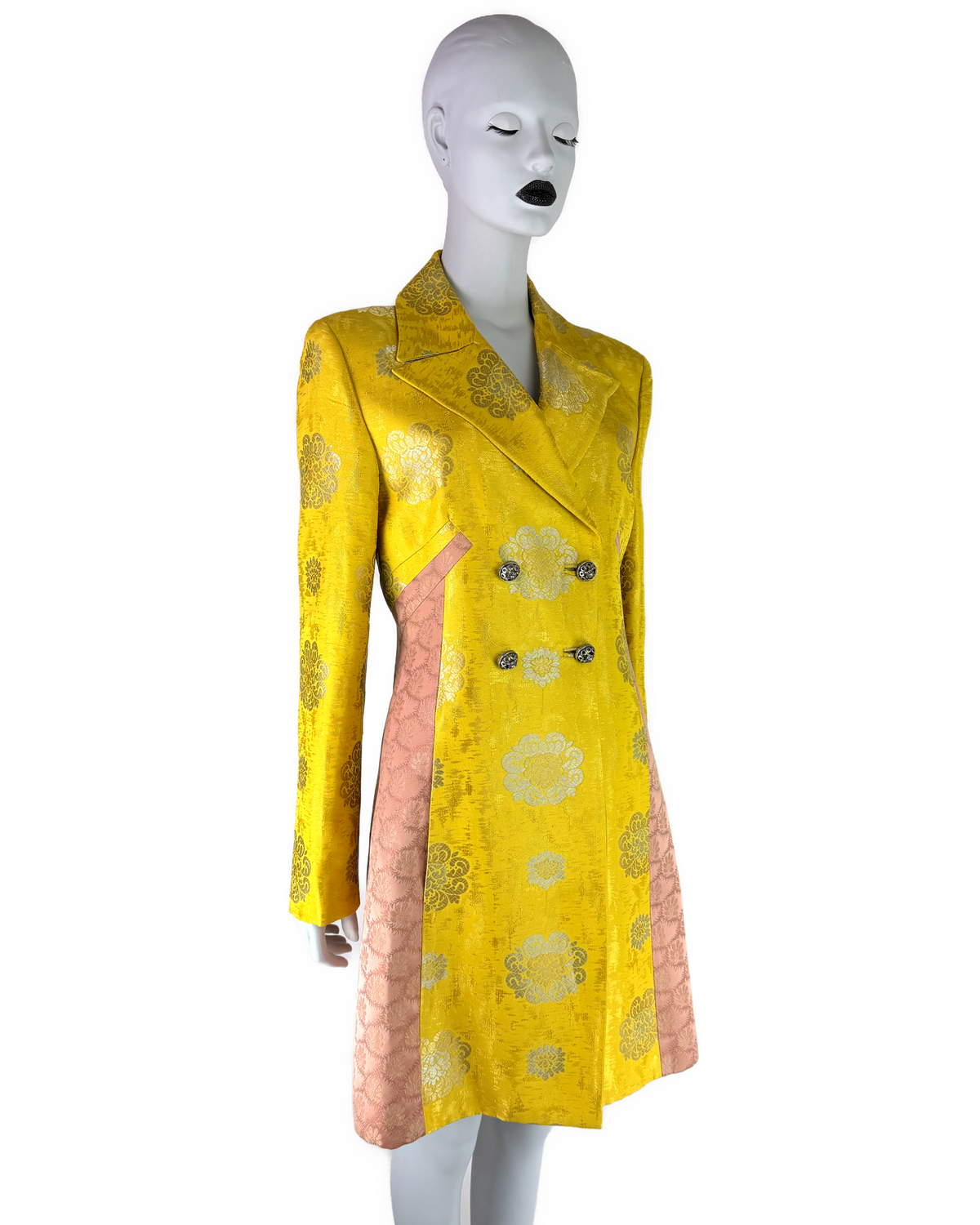 Versace Fall 2002 Patchwork Jacquard Coat