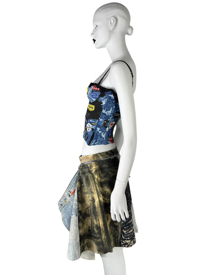 Dior by John Galliano Fall 2001 “Miss Diorella” Deconstructed Leather Skirt