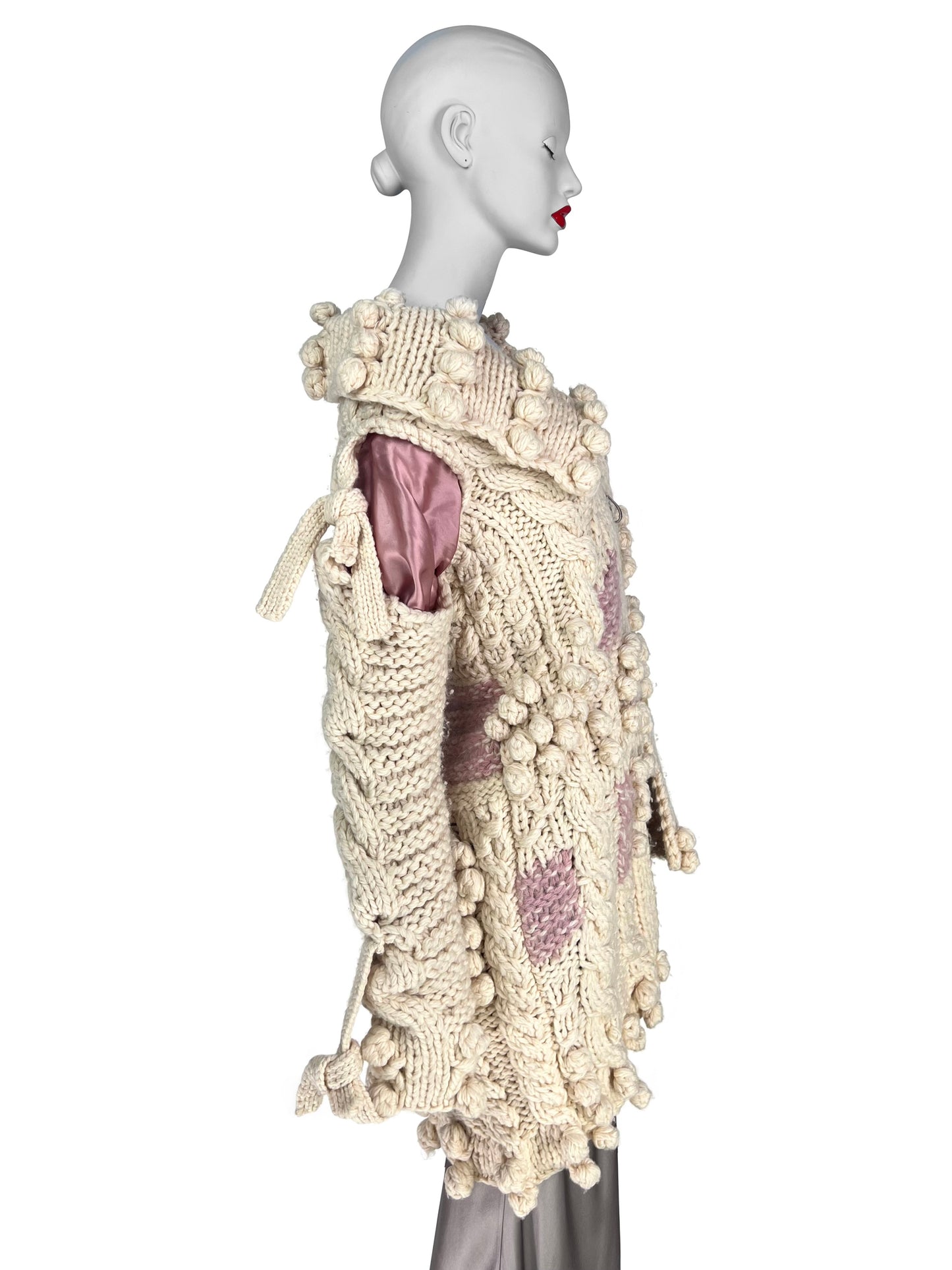 Dior by John Galliano Fall 2000 Oversized Asymmetrical Knitted Cardigan