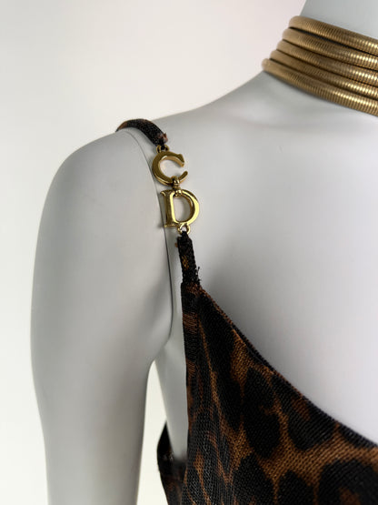 Dior by John Galliano Fall 2000 RTW Runway Leopard Slip Dress