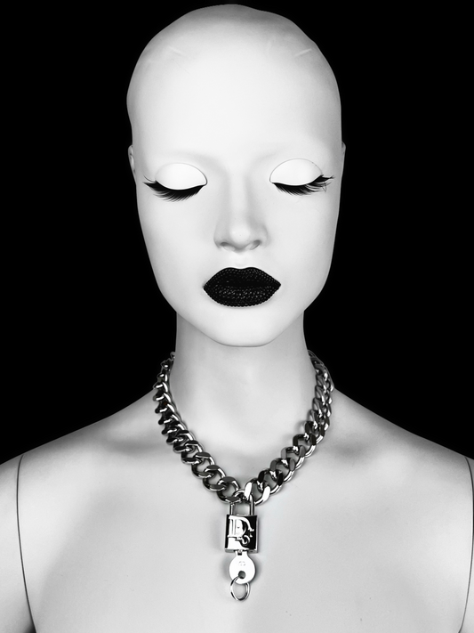 Dior Spring 2001 Couture Show Logo Padlock Chain
