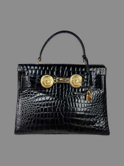 Gianni Versace Fall 1994 Mock Croc Medusa Kelly Satchel — “Princess Diana Handbag”